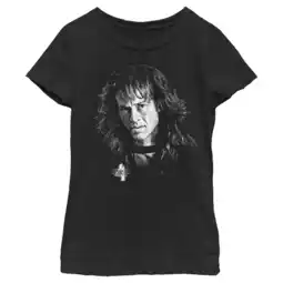 Walmart Girl's Stranger Things Eddie Munson Black and White Graphic T-Shirt offer