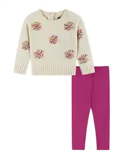 Walmart Andy & Evan girls Snowflake Sweater & Legging Set, 0/3M, White offer