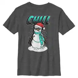 Walmart Boy's Lost Gods Chill Snowman Graphic Tee Charcoal Heather X Large offer