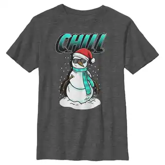 Walmart Boy's Lost Gods Chill Snowman Graphic Tee Charcoal Heather X Large offer