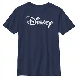 Walmart Boy's Disney Simple Logo Graphic Tee Navy Blue Large offer