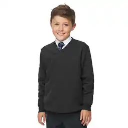 Walmart AWDis Academy Boys/Girls Junior V Neck School Jumper/Sweatshirt (Pack of 2) offer