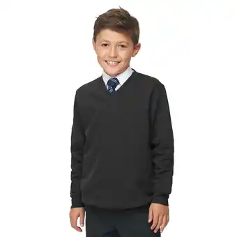 Walmart AWDis Academy Boys/Girls Junior V Neck School Jumper/Sweatshirt (Pack of 2) offer