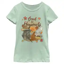 Walmart Girl's Harry Potter Chamber of Secrets Hedwig Back to Hogwarts Graphic Tee Mint Medium offer
