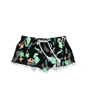 Walmart Snapper Rock girls Neon Rainforest Sustainable Swim Short, 6, Black offer
