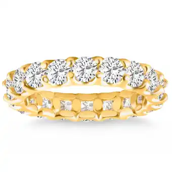 Walmart Pompeii 4Ct TW Lab Grown Diamond U Prong Eternity Ring Anniversary Band 14k Gold offer