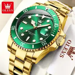 Walmart OLEVS Mens Watch Waterproof Luminous Date Watches Stainless Steel Business Casual Male Wristwatch offer