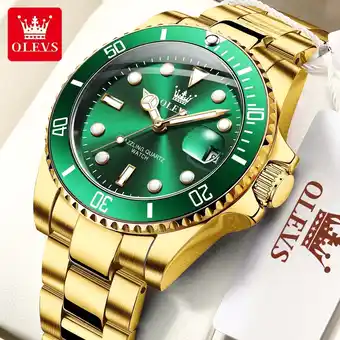 Walmart OLEVS Mens Watch Waterproof Luminous Date Watches Stainless Steel Business Casual Male Wristwatch offer