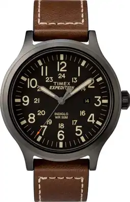 Walmart Timex Men's Expedition Scout Brown Strap offer