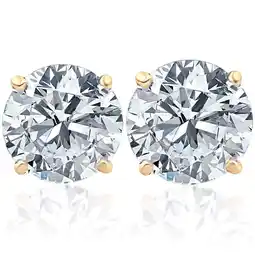 Walmart Pompeii 1 1/2Ct TW Diamond Studs in 14k White or Yellow Gold Lab Grown (G/H,SI2-I1) offer