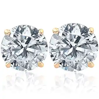 Walmart Pompeii 1 1/2Ct TW Diamond Studs in 14k White or Yellow Gold Lab Grown (G/H,SI2-I1) offer