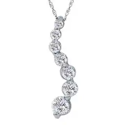 Walmart Pompeii 2ct HUGE Diamond Journey Pendant 14K White Gold (G/H,I1) offer