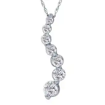 Walmart Pompeii 2ct HUGE Diamond Journey Pendant 14K White Gold (G/H,I1) offer