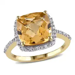 Walmart Everly Women's Citrine 10k Yellow Gold Ring offer