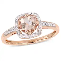 Walmart Everly Women's Morganite 10K Rose Gold Engagement Ring offer