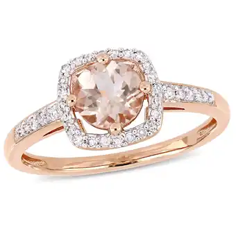 Walmart Everly Women's Morganite 10K Rose Gold Engagement Ring offer