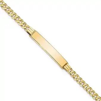Walmart Primal Gold 14 Karat Yellow Gold Curb Link ID Bracelet offer