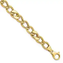 Walmart Primal Gold 14 Karat Yellow Gold Fancy Link Men's Bracelet offer