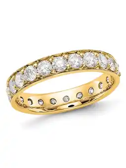 Walmart 2.00 Carat (Ctw H-I, I1-I2) Diamond Eternity Wedding Band Ring in 14K Yellow Gold offer