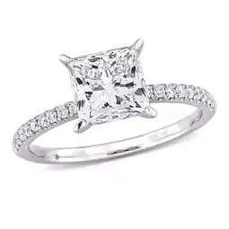Walmart Created Forever Women's 2 1/6 CT Lab Created Diamond 14K White Gold Bridal Ring (G-H, VS1-VS2) offer