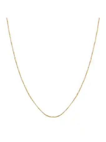 Walmart Women's Welry 0.55 mm Classic Box Chain Necklace in 10kt Yellow Gold, 17 + 2 offer