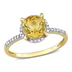 Walmart Everly Women's Citrine 10k Yellow Gold Ring offer