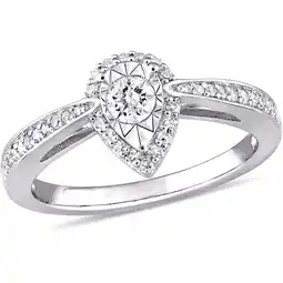 Walmart Everly Women's Diamond Sterling Silver Engagement Ring offer