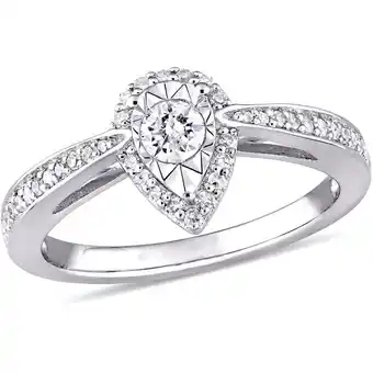 Walmart Everly Women's Diamond Sterling Silver Engagement Ring offer