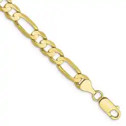 Walmart Primal Gold 10 Karat Yellow Gold 6.75mm Light Concave Figaro Chain offer