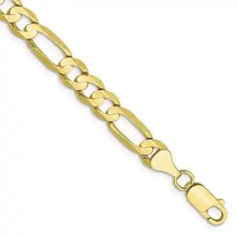 Walmart Primal Gold 10 Karat Yellow Gold 6.75mm Light Concave Figaro Chain offer