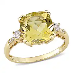 Walmart Everly Women's Created Sapphire and Created Citrine 10k Yellow Gold Ring offer