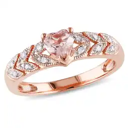 Walmart Everly Women's Morganite 10k Rose Gold Ring offer