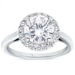 Walmart Pompeii 1 3/4ct Halo Plain Shank Diamond Engagement Ring 14k White Gold offer