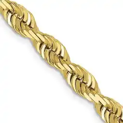 Walmart Primal Gold 10 Karat Yellow Gold 5.0mm Diamond-cut Quadruple Rope Chain offer