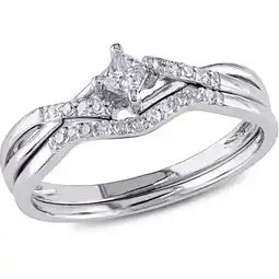 Walmart Everly Women's Diamond 10k White Gold Bridal Set offer