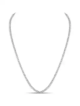Walmart 10kt White Gold Mens Round Diamond 22-inch Tennis Chain Necklace 10 Cttw offer