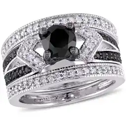 Walmart Everly Women's Diamond Sterling Silver Bridal Set offer