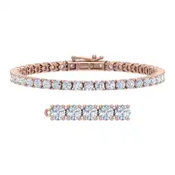 Walmart 8 Carat Diamond Tennis Bracelet in 14K Rose Gold (7 Inch) offer