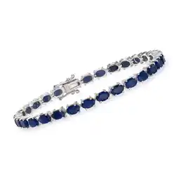 Walmart Ross-Simons 16.00 ct. t.w. Sapphire Tennis Bracelet in Sterling Silver, Women's, Adult offer