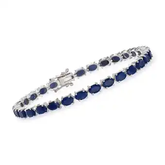Walmart Ross-Simons 16.00 ct. t.w. Sapphire Tennis Bracelet in Sterling Silver, Women's, Adult offer