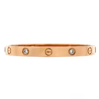 Walmart Pre-Owned Love 4 Diamond Bracelet 18K Rose Gold with Diamonds offer