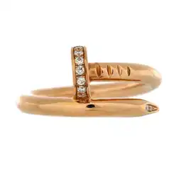 Walmart Pre-Owned Juste un Clou Ring 18K Rose Gold and Diamonds By Rebag offer