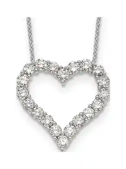 Walmart 2.00 Carat (Ctw VS1-VS2, E-F) Lab-Grown Diamond Heart Pendant Necklace in 14K White Gold with Chain offer