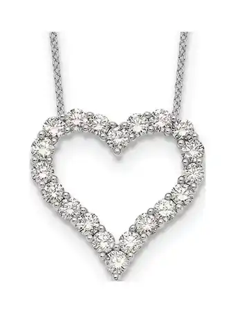 Walmart 2.00 Carat (Ctw VS1-VS2, E-F) Lab-Grown Diamond Heart Pendant Necklace in 14K White Gold with Chain offer