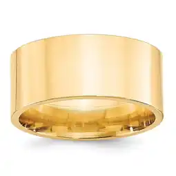 Walmart 14k Yellow Gold 10mm Standard Weight Flat Comfort Fit Wedding Band Size 9.5 FLC100 offer