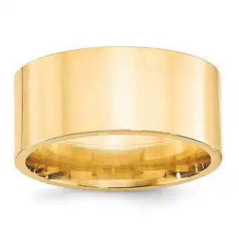 Walmart 14k Yellow Gold 10mm Standard Weight Flat Comfort Fit Wedding Band Size 9.5 FLC100 offer