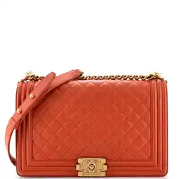 Walmart Pre-Owned Boy Flap Bag Quilted Lambskin Large By Rebag offer