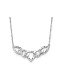 Walmart 14K White Gold Teardrop Necklace with Lab-Grown Diamonds 1/2 Carat (Ctw) offer