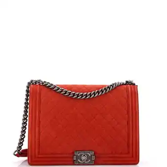 Walmart Pre-Owned Boy Flap Bag Quilted Matte Caviar Large By Rebag offer