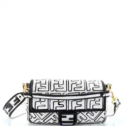 Walmart Pre-Owned Baguette NM Bag Joshua Vides Zucca Embossed Leather Medium By Rebag offer